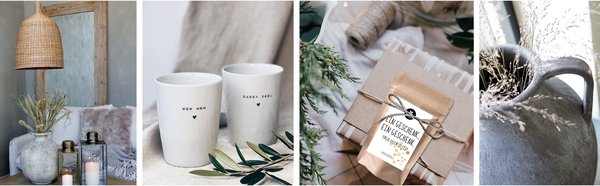 schöne Geschenke, Tasssen mit Aufdruck von Goldscherben, Tee und Gewürze von MariAdamTee, Wajos, Greenomic