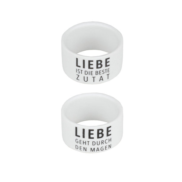 2er Set Serviettenring "Liebe" Räder-Design, 2cm x 3,6cm