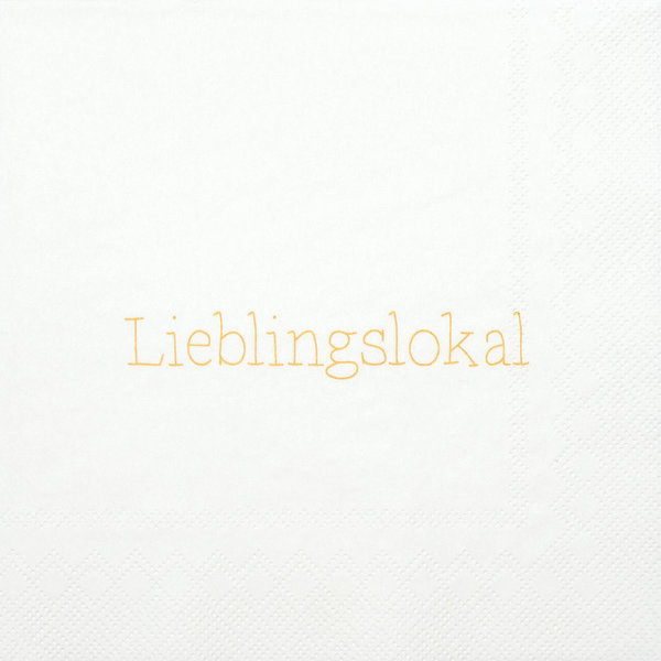 DINING Serviette "Lieblingslokal" Räder-Design, 33cm x 33cm